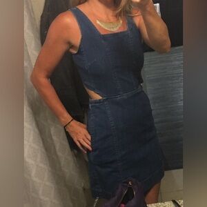 Madewell, denim dress, size 2, with cut outs